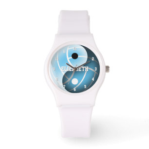 Reloj De Pulsera chicas yin yang deportes azul o CUALQUIER voleibol