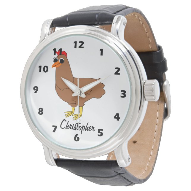 Reloj De Pulsera Chicken Design Personalised (Angular)