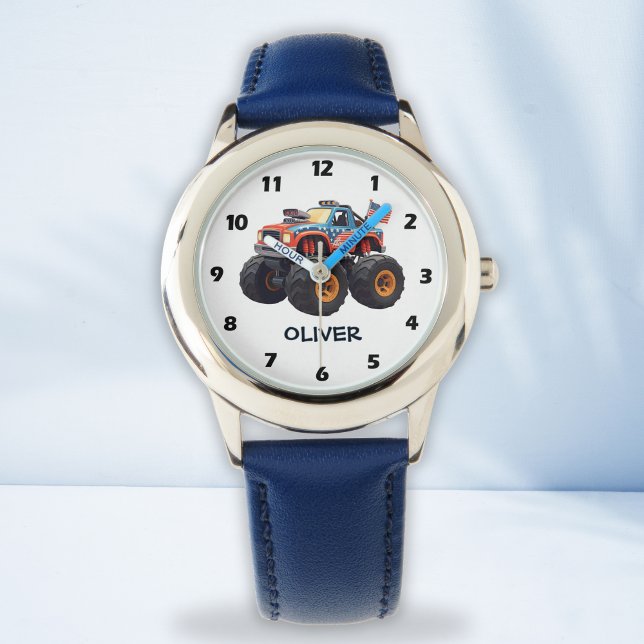 Reloj De Pulsera Chicos Camión Monstruo Colorido (Subido por el creador)