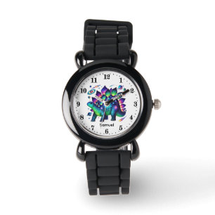 Reloj De Pulsera Chicos geniales Dinosaurio cósmico agregar nombre 