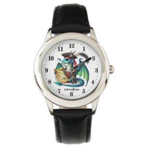 Reloj De Pulsera Chicos geniales Pirata dragón agregar nombre