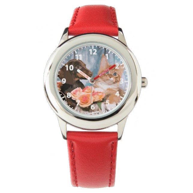 Reloj De Pulsera chien et chat  (Anverso)