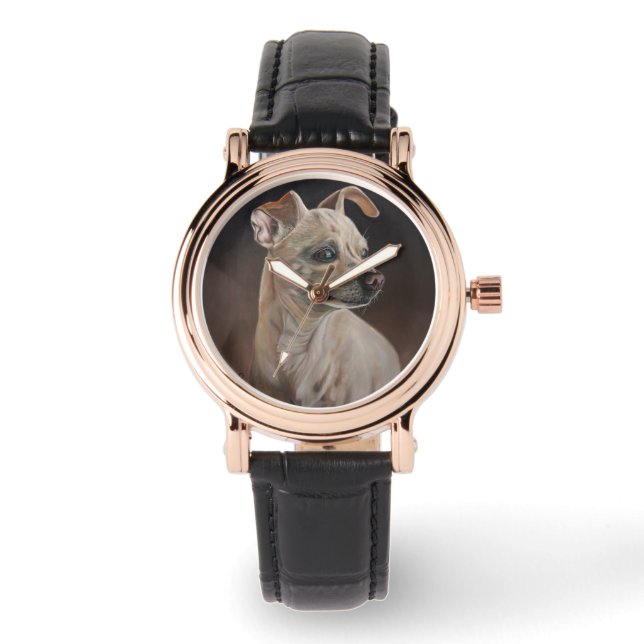 Reloj De Pulsera Chihuahua Dog Painting Watch (Anverso)