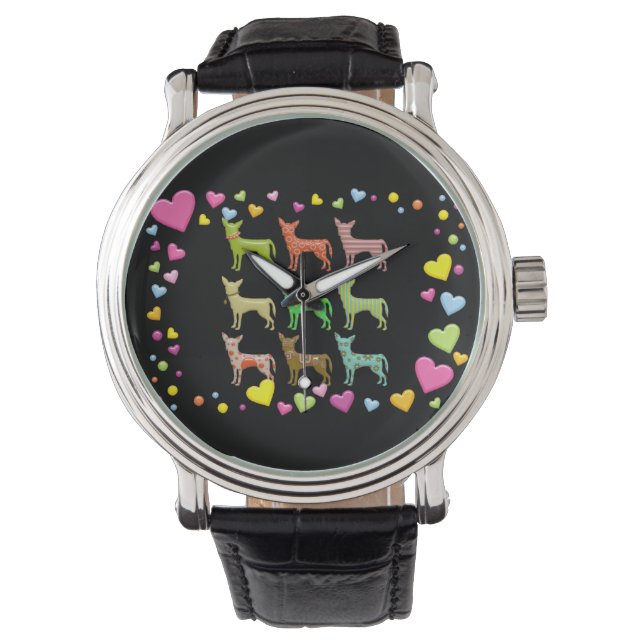 Reloj De Pulsera Chihuahuas (Anverso)