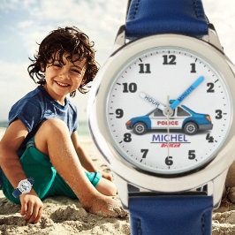 Reloj De Pulsera Child police surveillance add name 