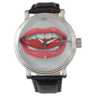 Reloj De Pulsera Chili pepper lips