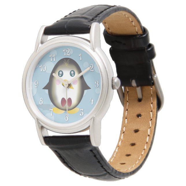 Reloj De Pulsera Chillin' Penguin Watch (con números) (Angular)