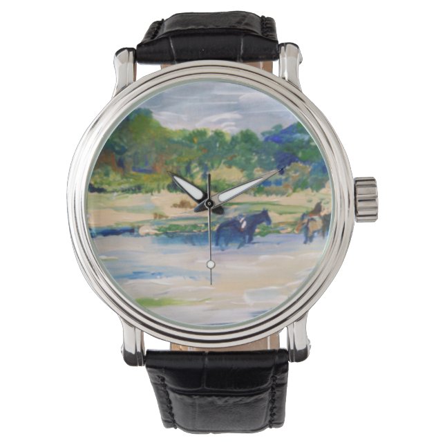 Reloj De Pulsera Chincoteague Ponies Pintando Watch (Anverso)