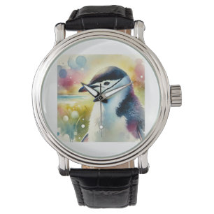 Reloj De Pulsera Chinstrap Penguin 210824AREF115 - Watercolor