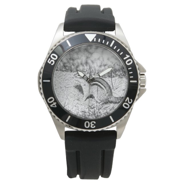 Reloj De Pulsera Chipmunk Sketch (Anverso)