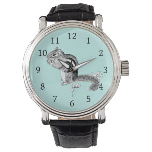 Reloj De Pulsera Chipmunk y Acorns Writes Watch