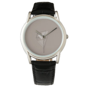 Reloj De Pulsera Chiste de triángulos geométricos monocromos modest