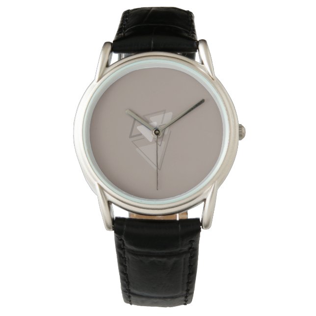 Reloj De Pulsera Chiste de triángulos geométricos monocromos modest (Anverso)