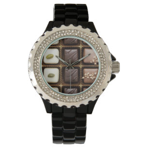 Reloj De Pulsera Chocolate de lujo hecho a mano en una caja