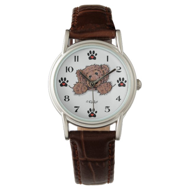 Reloj De Pulsera Chocolate DOODLE Dog Watch (Anverso)