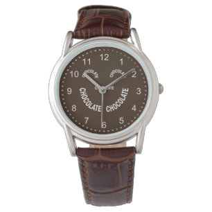 Reloj De Pulsera Chocolate Face Text