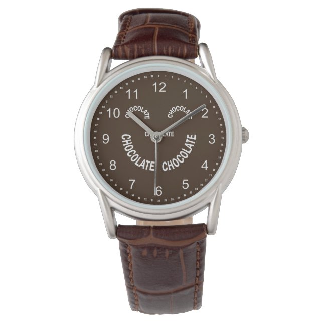 Reloj De Pulsera Chocolate Face Text (Anverso)