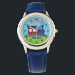 Reloj De Pulsera Choo Choo Watch de entrenamiento para niños person<br><div class="desc">Personalice este lindo reloj con el nombre de su hijo. Este diseño cuenta con un motor de tren de vapor y números de reloj. Para cambiar el estilo,  tamaño o color del tipo de letra,  haga clic en el botón Personalizar. © Cindy Bendel Diseña LLC Todos los Derechos Reservados.</div>