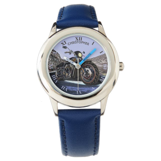 Reloj De Pulsera Chopper de motocicleta barnizada Guay (Anverso)