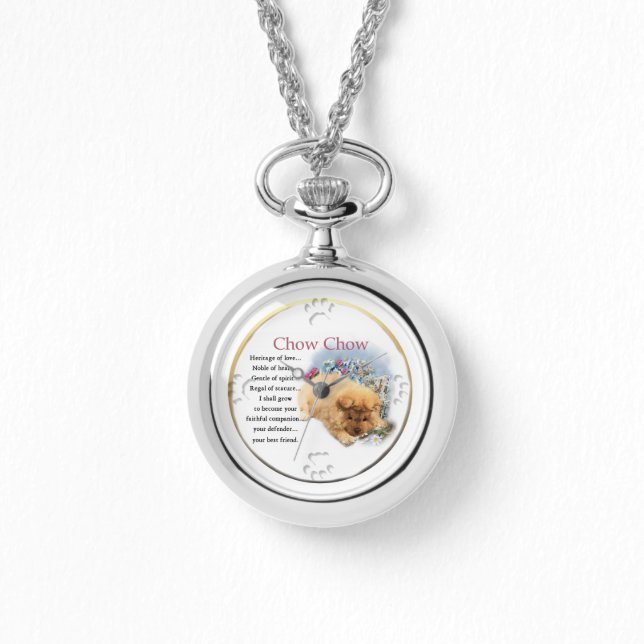 Reloj De Pulsera Chow Chow Cuppy Art Regalos (Anverso)
