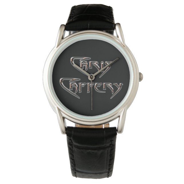 Reloj De Pulsera Chris Caffery Watch (negro 2 líneas) (Anverso)