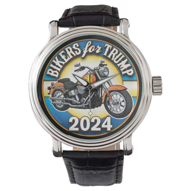 Reloj De Pulsera Ciclismo patriótico para Trump 2024 (Anverso)