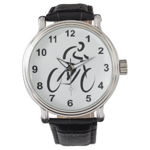 Reloj De Pulsera Ciclista de diseño de bicicletas con temas de cicl