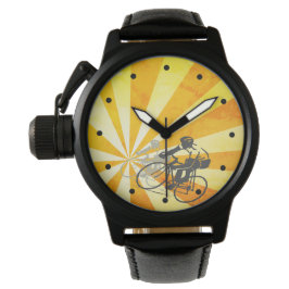 Reloj De Pulsera Ciclistas viales y ciclistas retro Sunburst