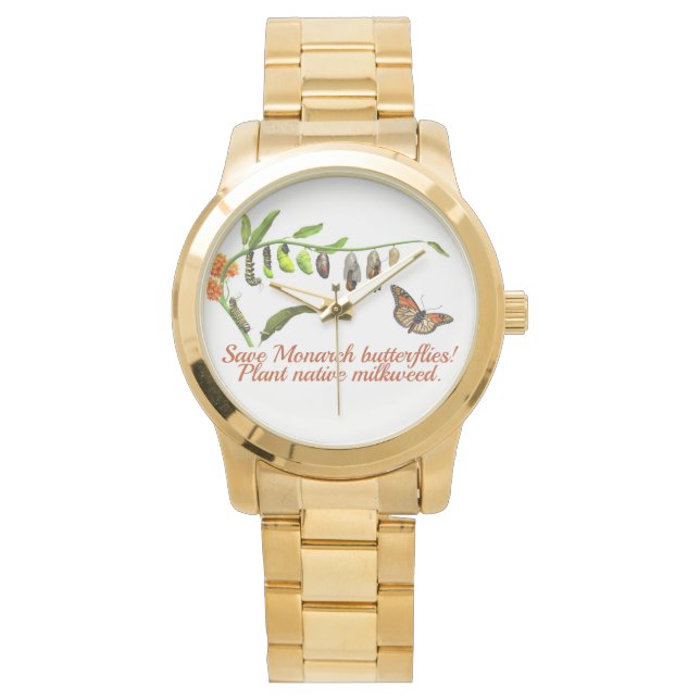 Reloj De Pulsera Ciclo de vida de la mariposa monarca (Anverso)