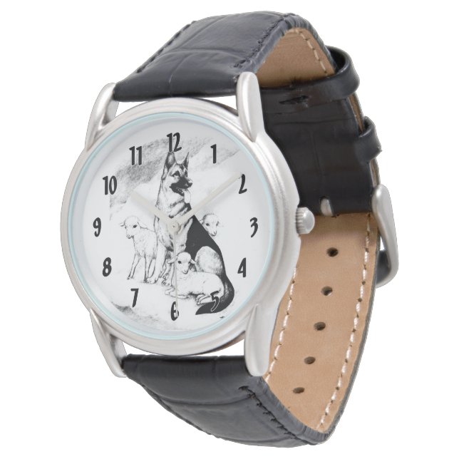 Reloj De Pulsera Cielo de perro, rebaño del maestro (Angular)