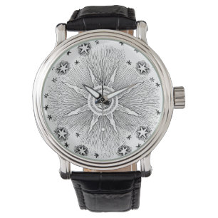 Reloj De Pulsera Cielo Nocturno Antiguo Estrellas Sol Zodiaco Medie