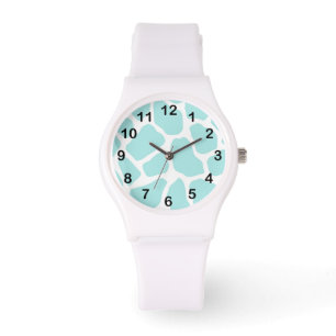 Reloj De Pulsera Cielo y estampado de girafa blanco