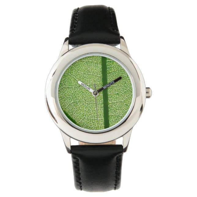 Reloj De Pulsera Cierre de hoja verde (Anverso)