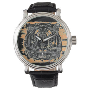 Reloj De Pulsera Cierre de la cara del tigre 3