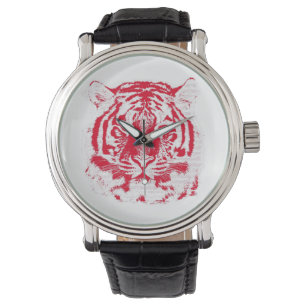 Reloj De Pulsera Cierre de la cara del tigre 7