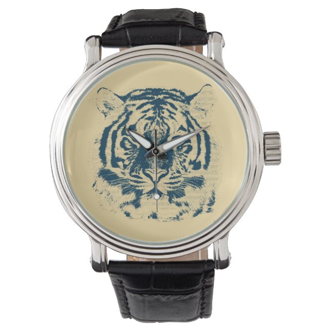 Reloj De Pulsera Cierre de la cara del tigre 8 (Anverso)