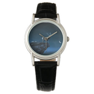 Reloj De Pulsera ciervo a la luz de la luna