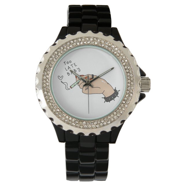Reloj De Pulsera Cigarrillo a mano contra San Valentín (Anverso)