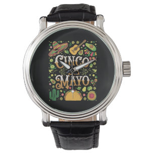 Reloj De Pulsera Cinco de Mayo Fiesta Cute Elementos Fiestas