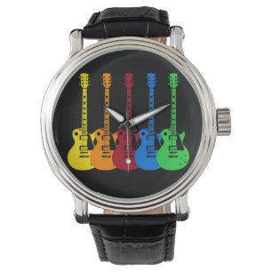 Reloj De Pulsera Cinco Guitars eléctricos coloridos