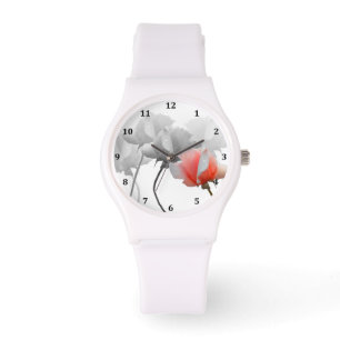Reloj De Pulsera Cinco Rosas miran con números
