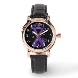 Reloj De Pulsera Cinta de conciencia púrpura