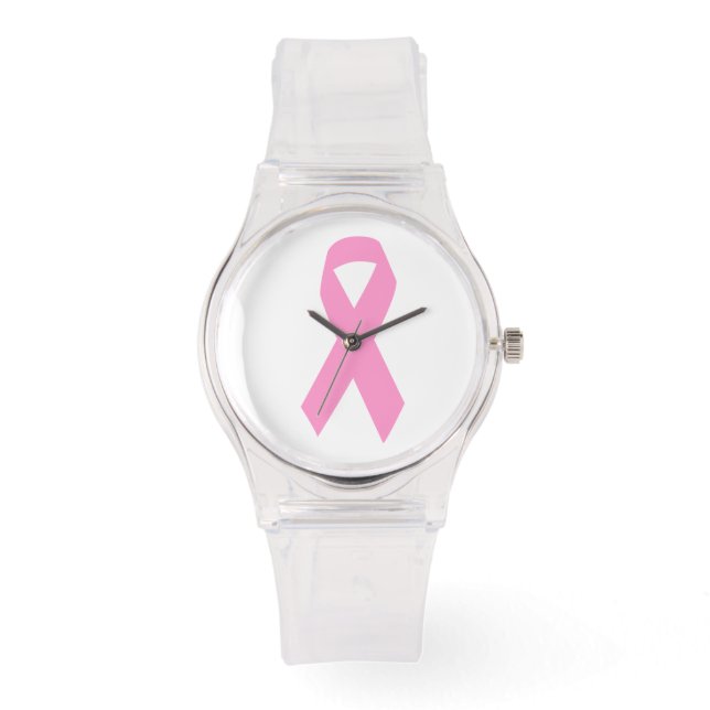 Reloj De Pulsera Cinta de sensibilización rosa (Anverso)