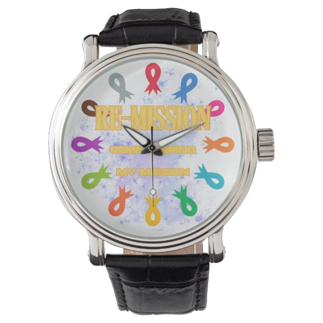 Reloj De Pulsera Cintas de cáncer de remisión (Anverso)