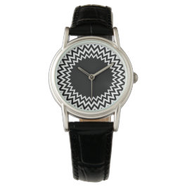 Reloj De Pulsera Círculo blanco negro