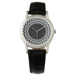 Reloj De Pulsera Círculo blanco negro