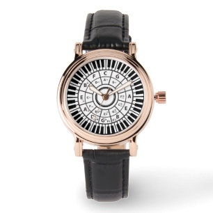 Reloj De Pulsera Círculo de claves de piano de cintos