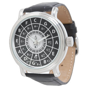 Reloj De Pulsera Círculo de claves de piano de quinto clef de Trebe