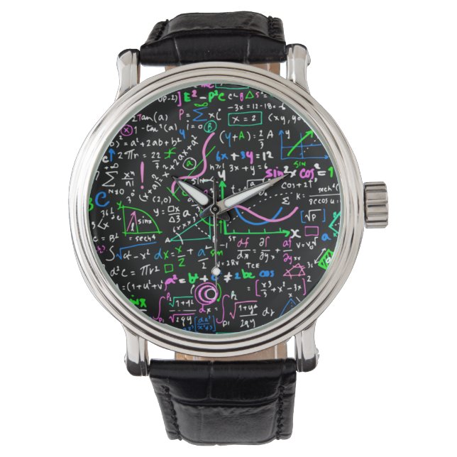 Reloj De Pulsera Círculo de educación matemática lineal (Anverso)