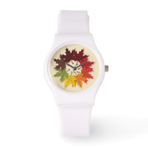 Reloj De Pulsera Círculo de hoja de arce